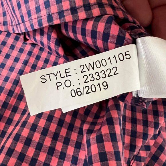 Vineyard Vines Alicetown Gingham Chilmark Classic Button Down Shirt Pink size 4 - Picture 9 of 10